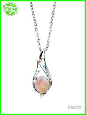 Australian Opal Pendant Necklace Sterling Silver Gold Plated 11x8mm
